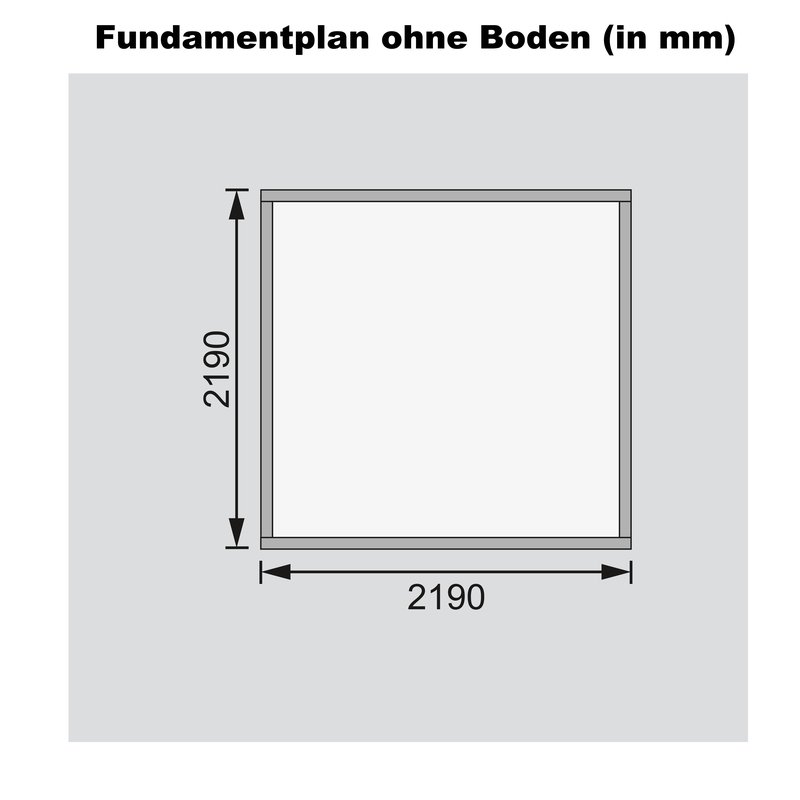 Gartenhaus Bastrup 2 - 237x237 cm, 28 mm Holz naturbelassen, Karibu