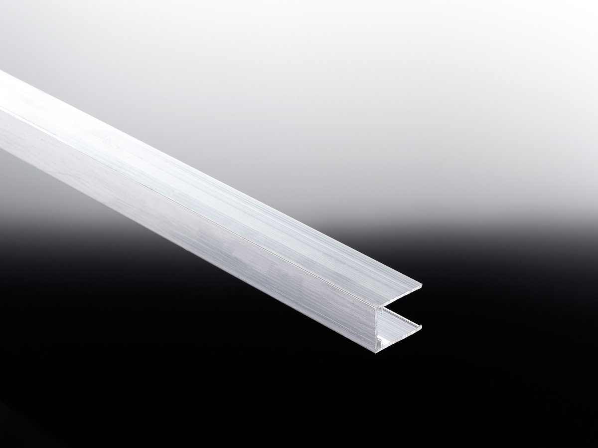 NOVAKLICK Profile für 16mm Lichtpaneel-Verlegung, Aluminium pressblank