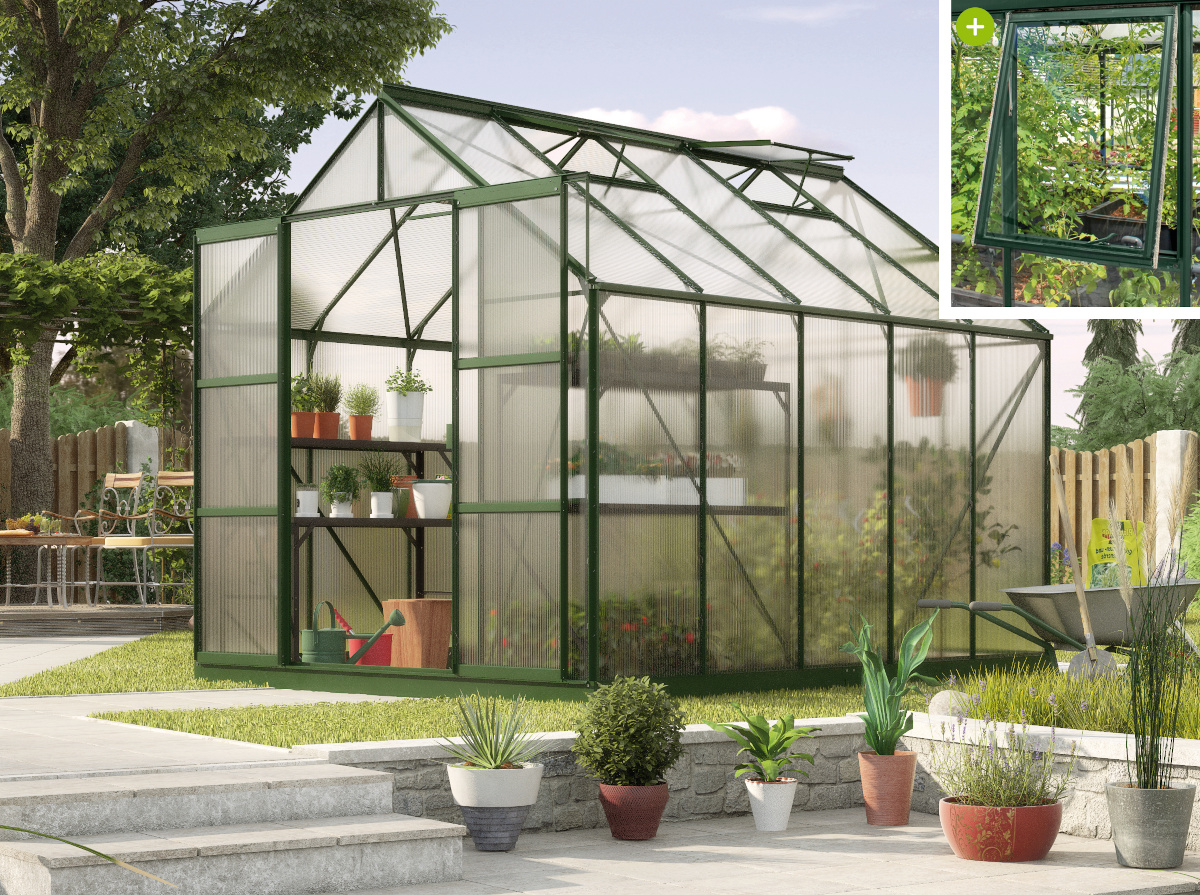 Vitavia Gewächshaus Jupiter 8300 HKP 4mm, smaragd