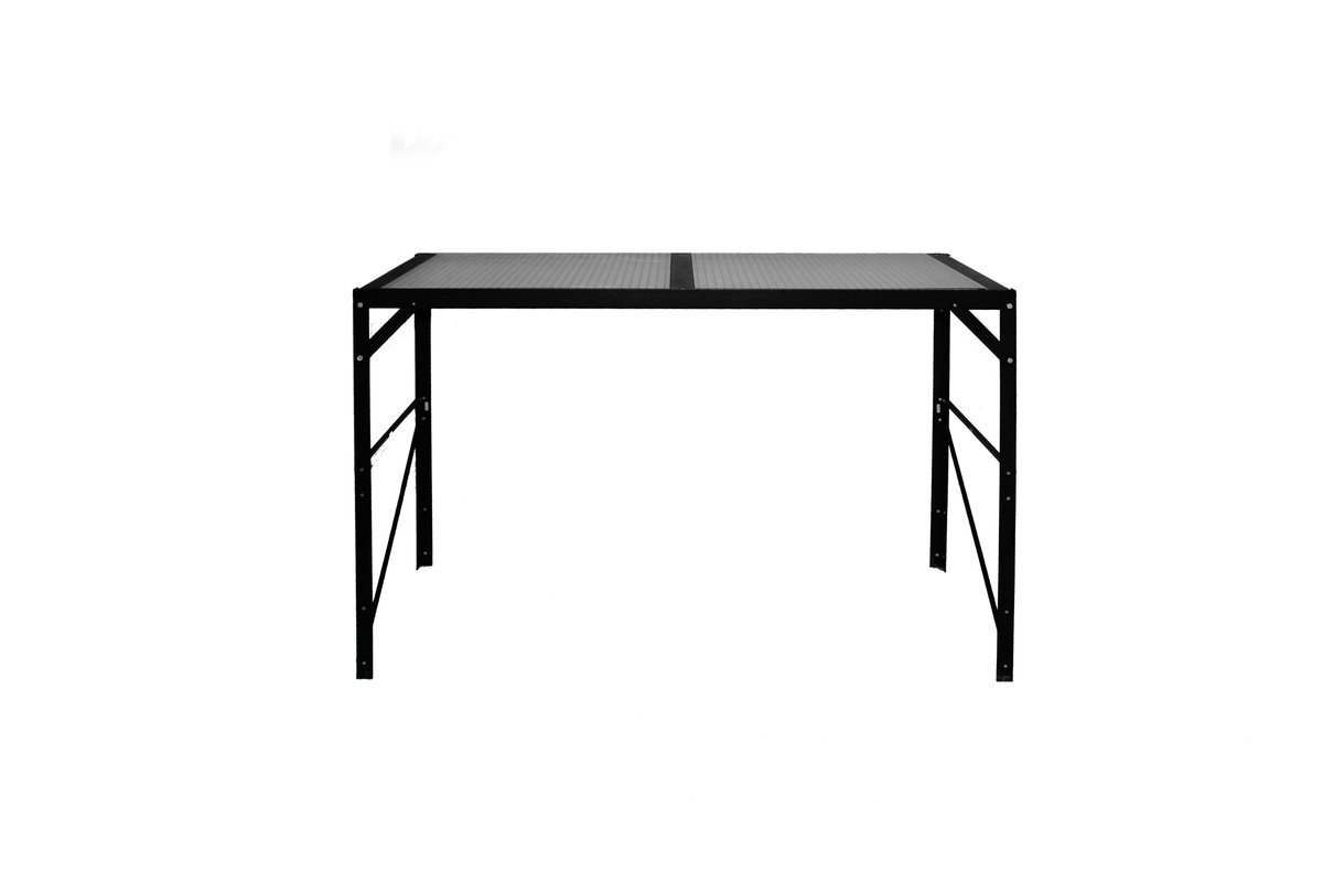 Alutisch 121x54x76 cm mit HKP-Platte 16mm, schwarz, Vitavia