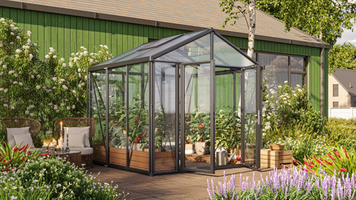 Vitavia Gewächshaus Zeus Comfort 6200 mit ESG/HKP Verglasung, schwarz