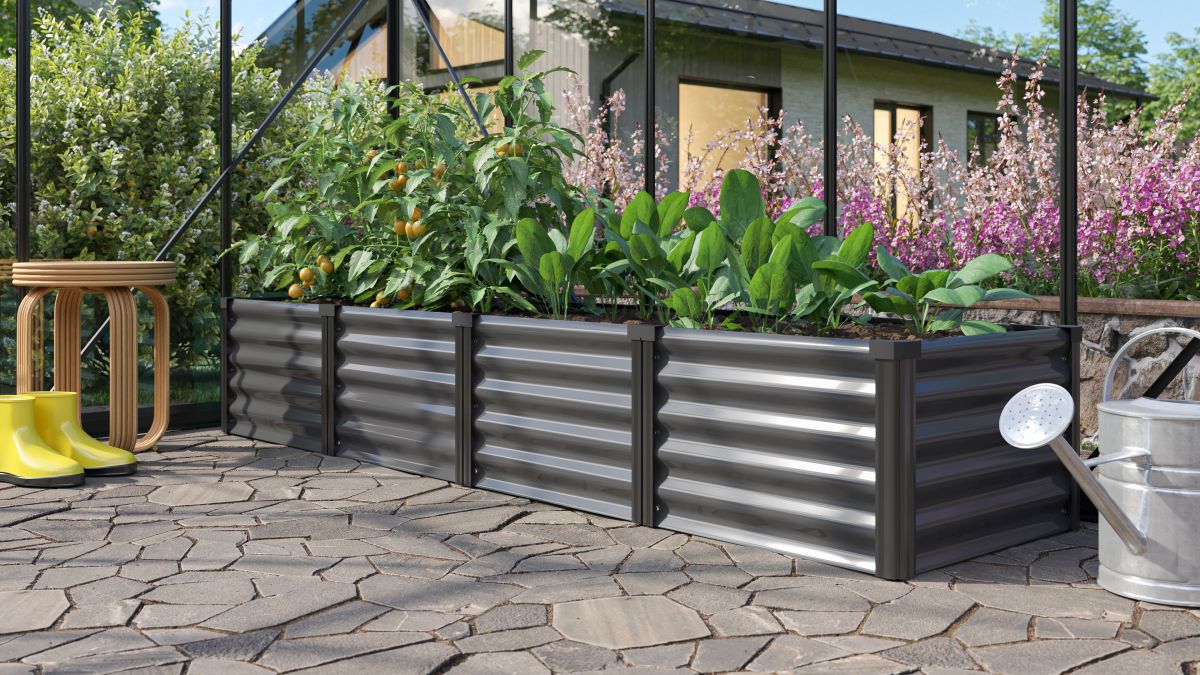 Vitavia Hochbeet Linus In&Out 401 L, Zincalume granit/schwarz