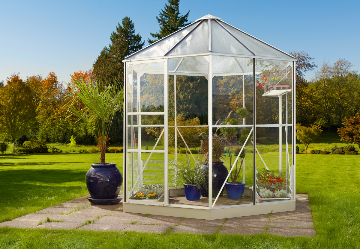 Vitavia Gewächshauspavillon Hera 4500 ESG/HKP, weiß