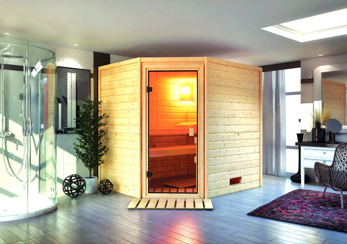 Karibu Sauna Elea - 195x169 cm, 38 mm Niedrigsauna "ECO"