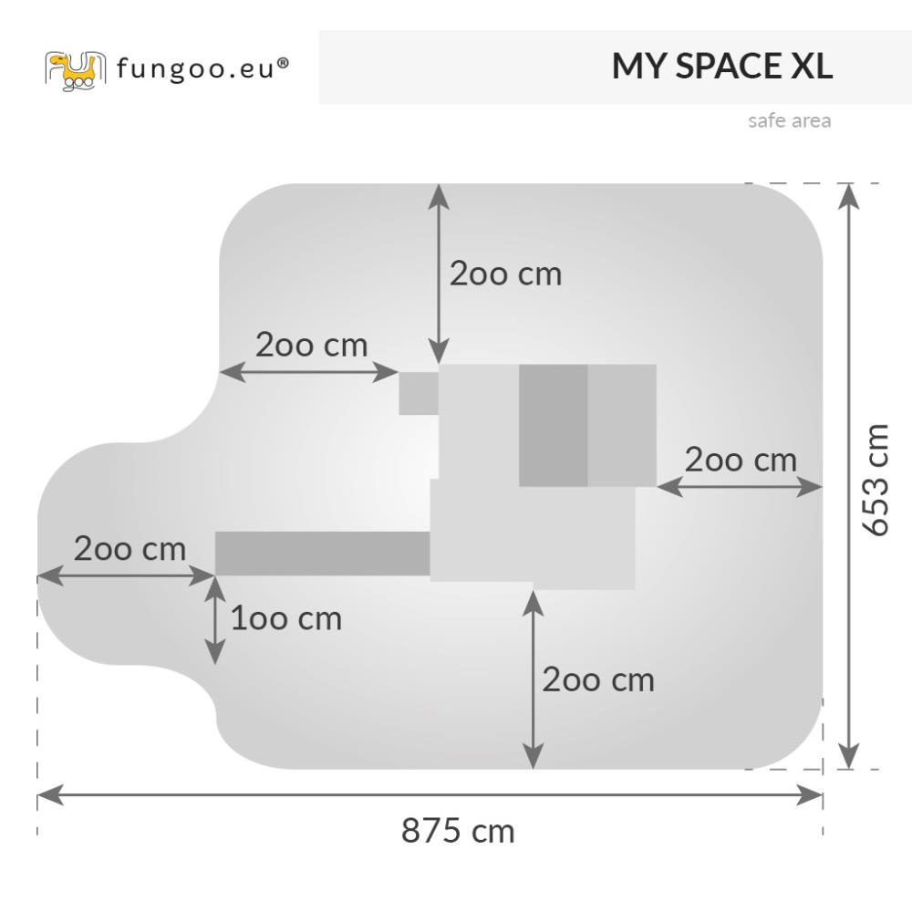 Fungoo Spielturm My SPACE XL , teak-farben lasiert