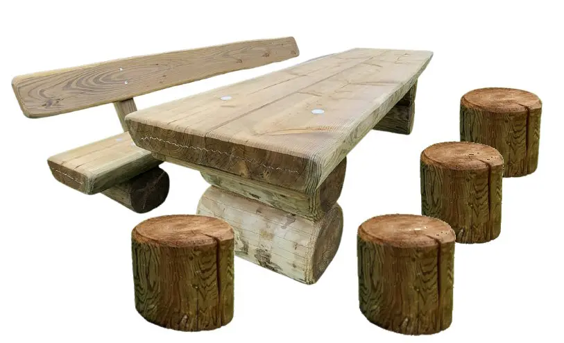 Kinderbank mit Lehne Feldberg 1,50 m lang, Fichte/Douglasie, kdi