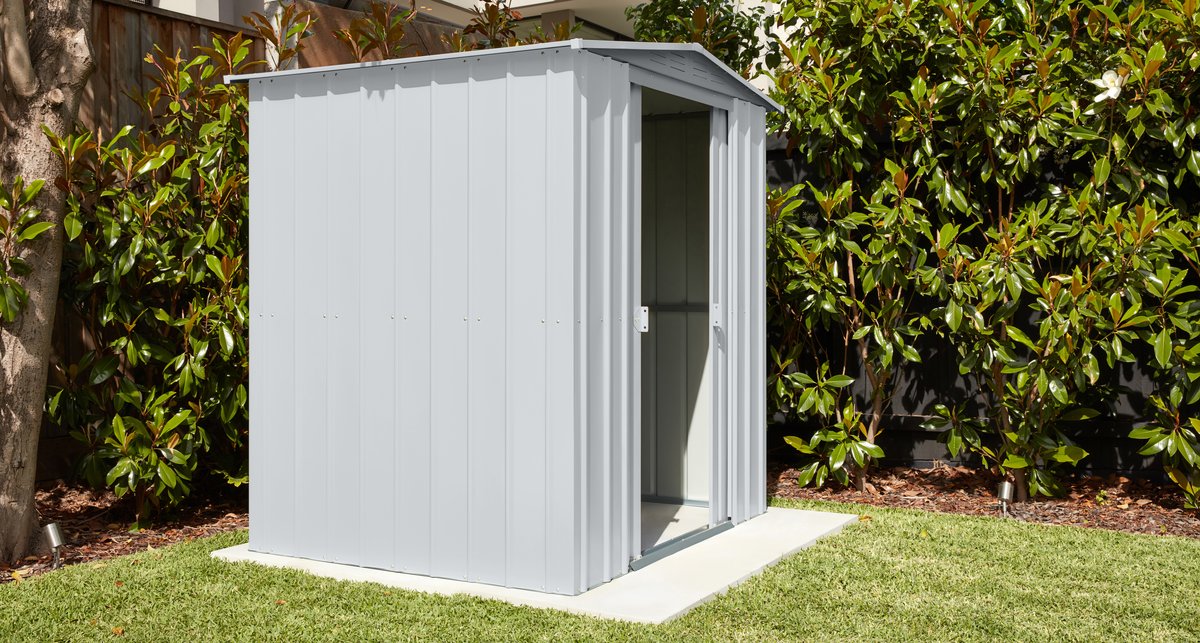 Gerätehaus Dream Gartenmanager 65, silber metallic 184 x 154 cm