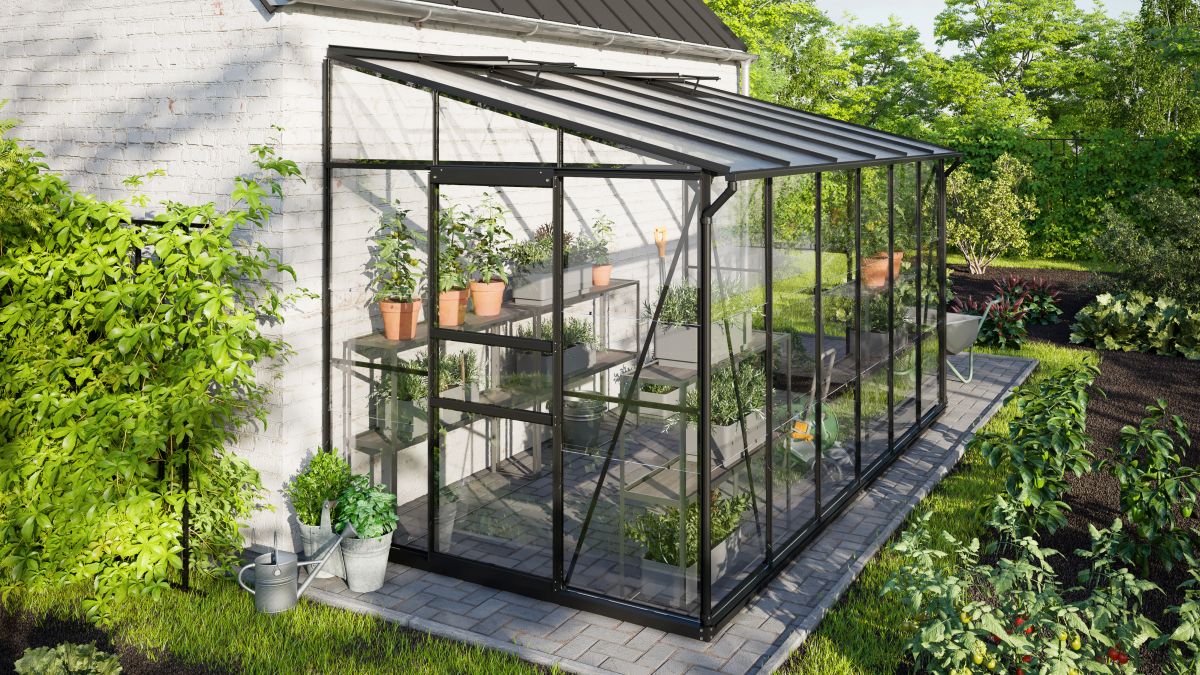 Vitavia Gewächshaus Ida 7800 ESG 3mm/HKP 6 mm, schwarz