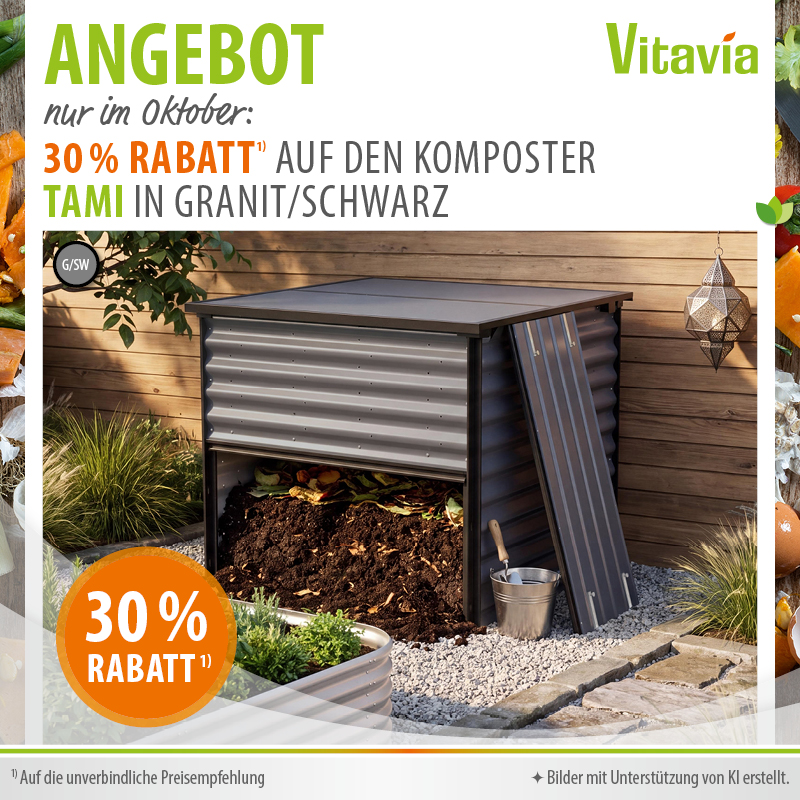 30% Rabatt auf Komposter von Vitavia im Oktober