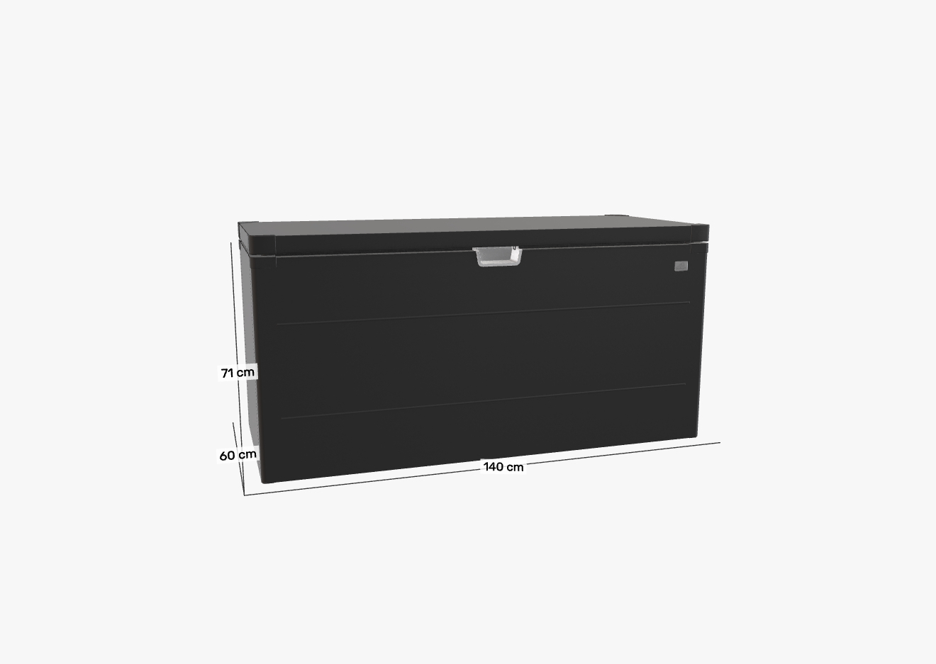 Auflagenbox biohort StyleBox 140 Special Edition 140x60x71 cm dunkelgrau-metallic