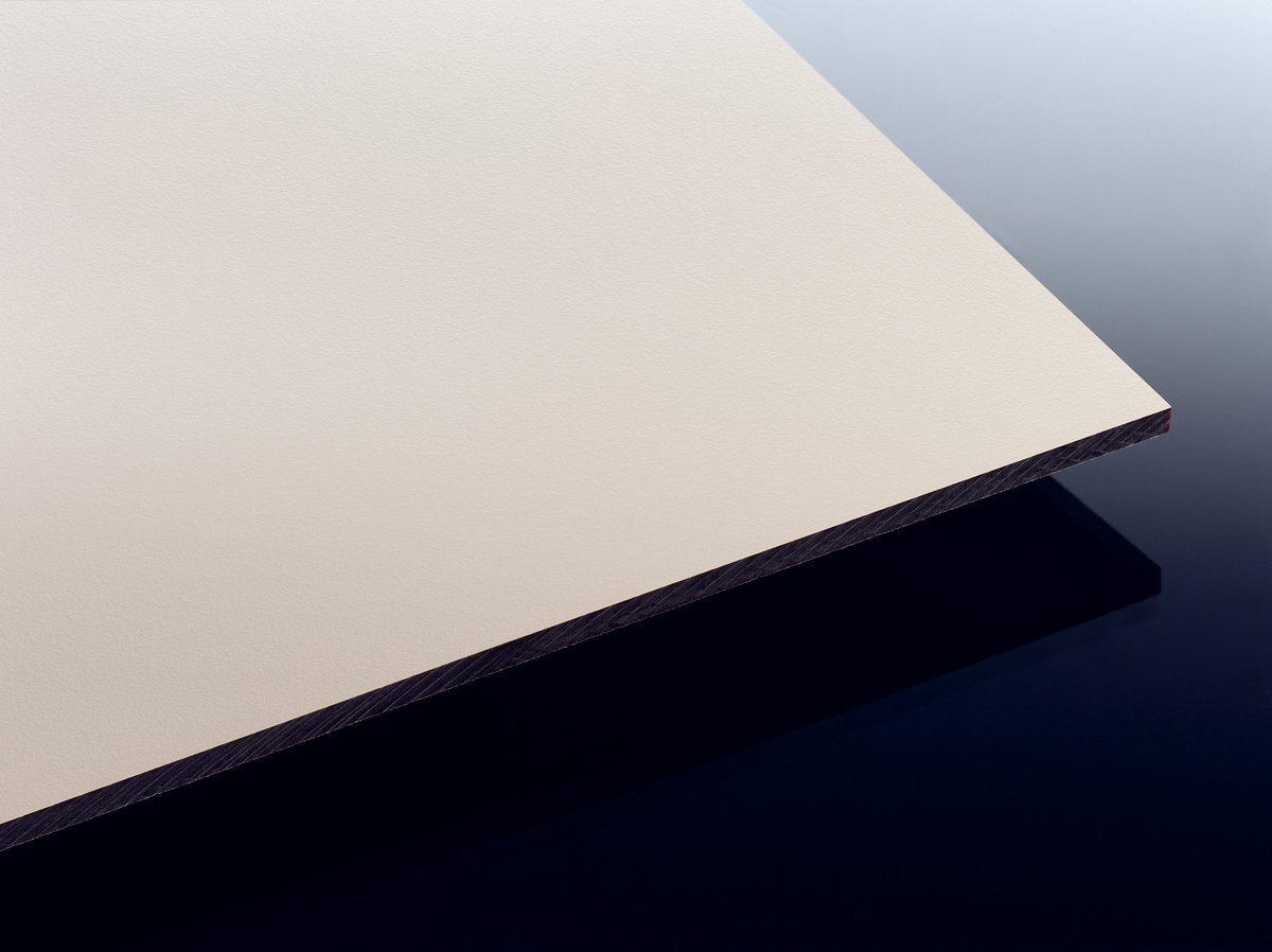 HPL-Balkonverkleidung TEJEPLAN Schichtstoffplatte 2041 beige NC (ähnl. RAL 1013), 2800x1300x6 mm