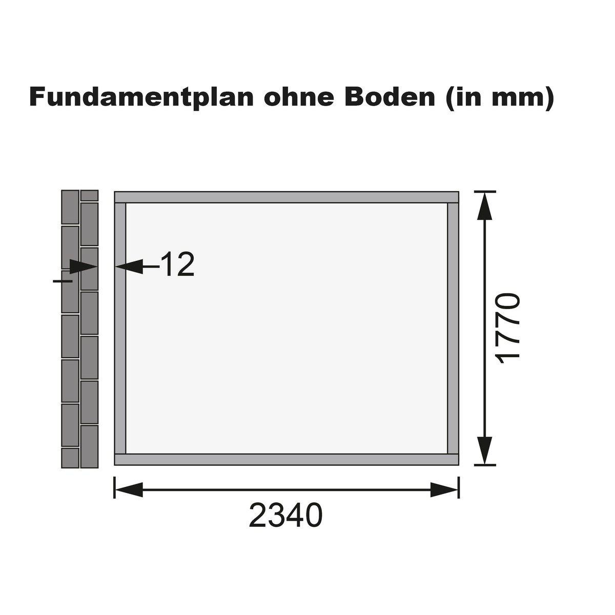 Anlehnhaus Bomlitz 2 - 238x181 cm, 19 mm Holz terragrau, Karibu