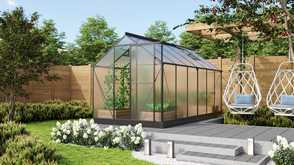 Vitavia Gewächshaus Triton 7500 HKP 6mm, schwarz