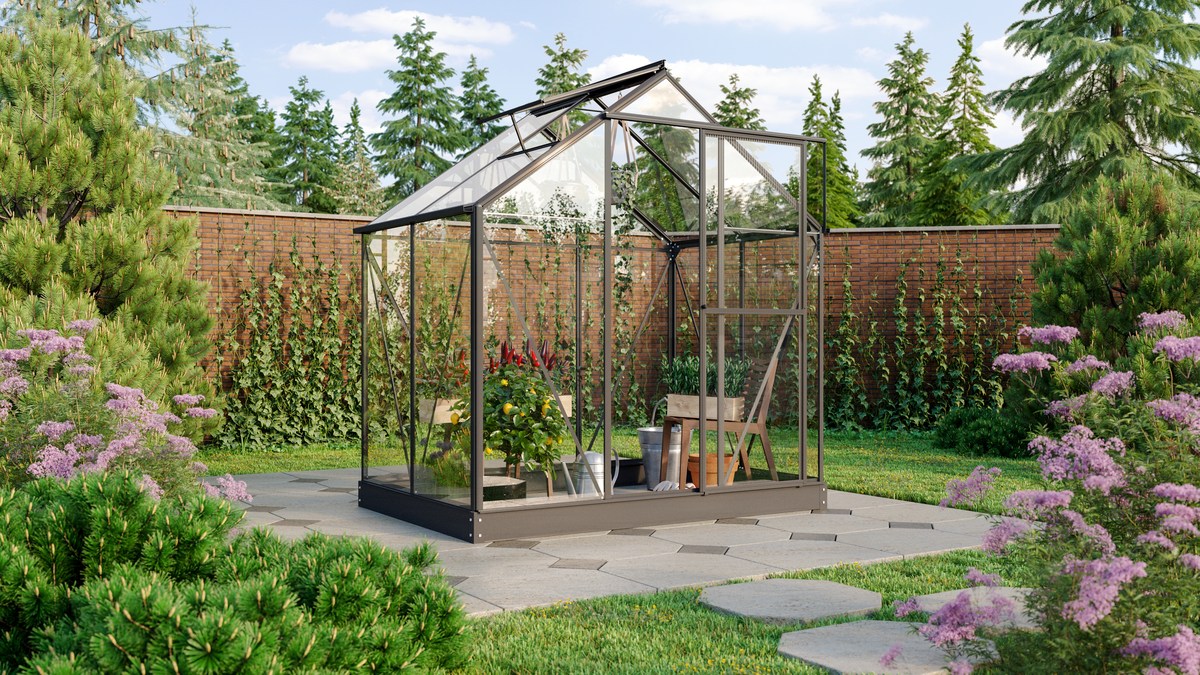 Vitavia Gewächshaus Triton 2500 ESG 3mm, schwarz