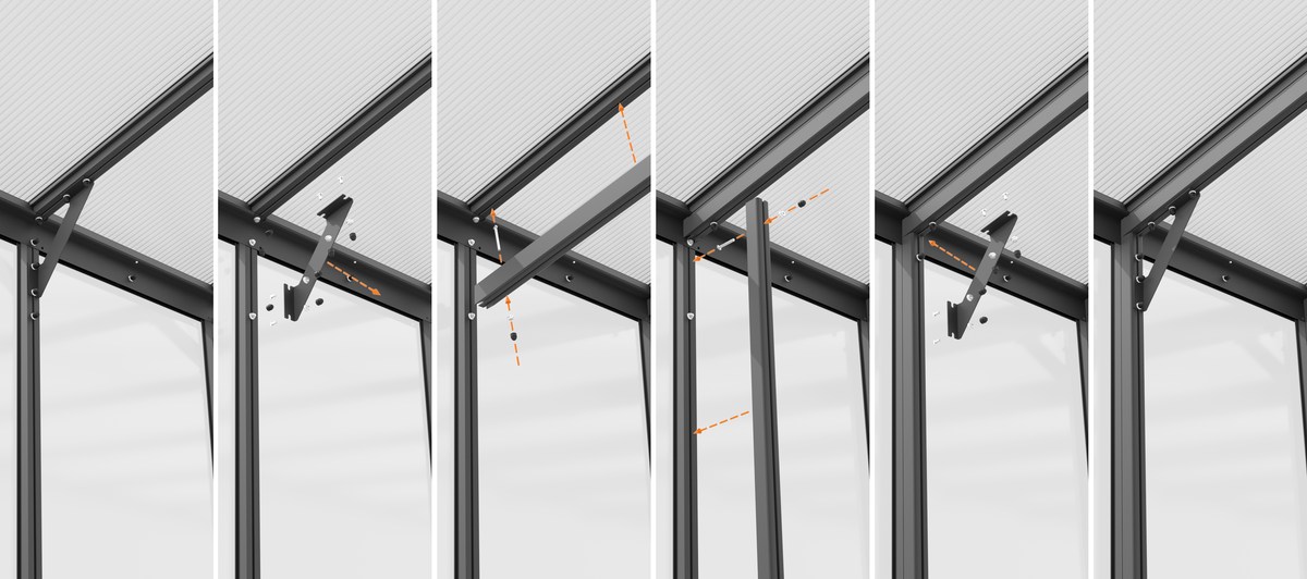 Nachrüstsatz zur Verstärkung für Athena 8600, schwarz