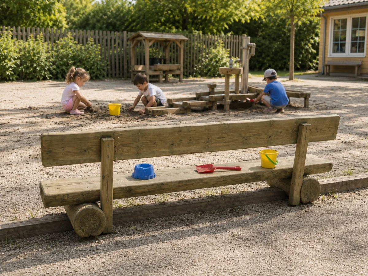 Kinderbank mit Lehne Feldberg 1,50 m lang, Fichte/Douglasie, kdi