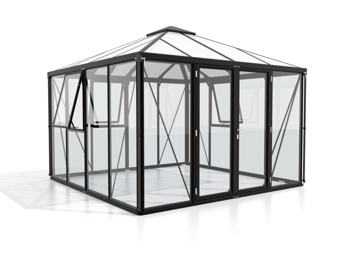 Vitavia Gewächshaus-Pavillon Fortuna ESG/HKP, schwarz