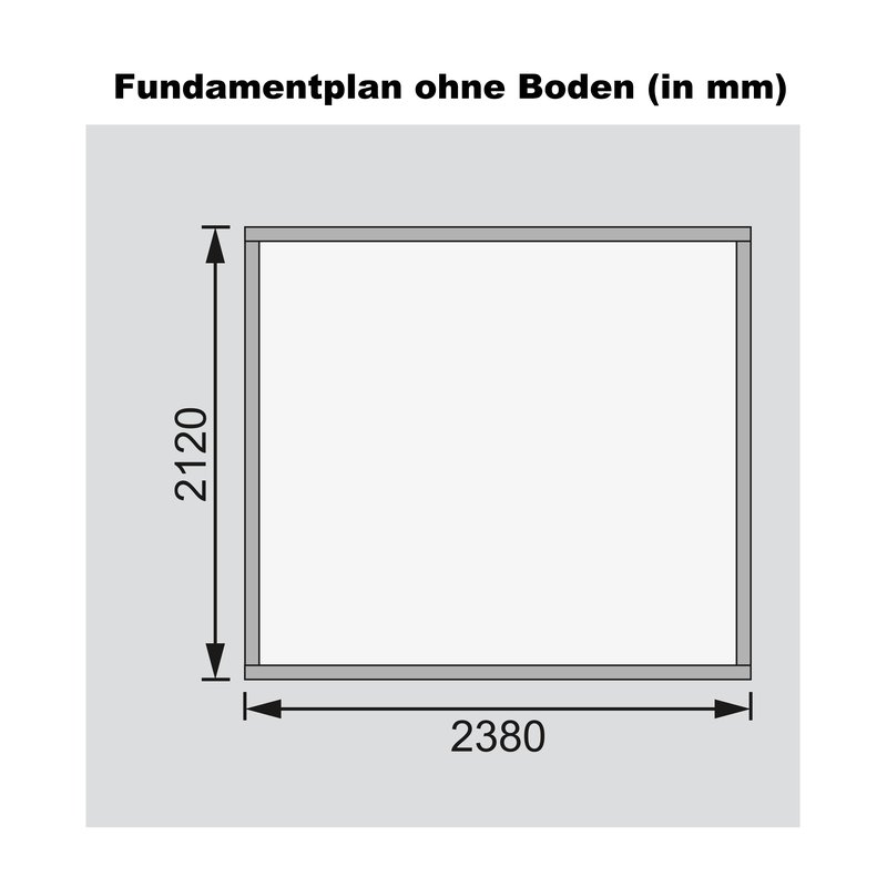 Gartenhaus Kerko 3 - 238 x 213 cm, 19 mm Holz naturbelassen, Karibu