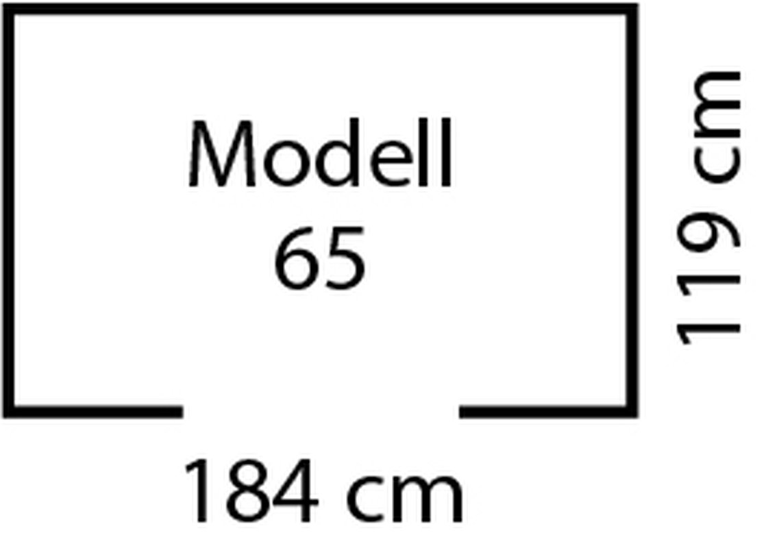 Gerätehaus Köln II 65, tanne/creme 194 x 131 cm