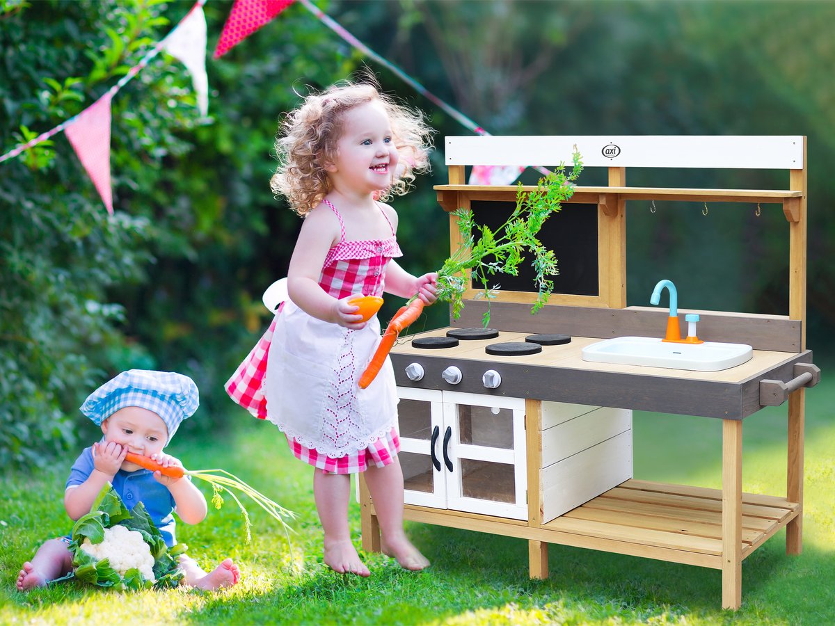 Sand & Wasser Spielküche Rosa mit Zubehör von AXI