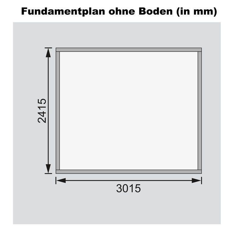 Gartenhaus Stockach 5 - 305x246 cm, 19 mm Holz naturbelassen, Karibu