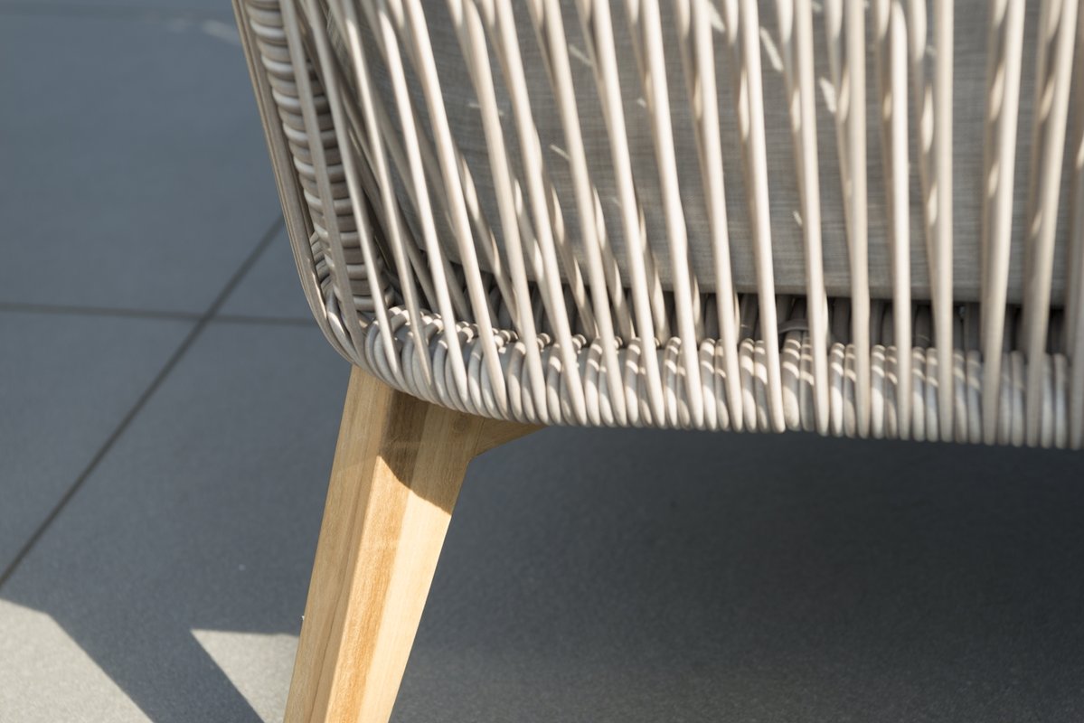 Himmelsnäs Lounge-Sessel Teak/Polyrattan-Geflecht beige, inkl. Kissen