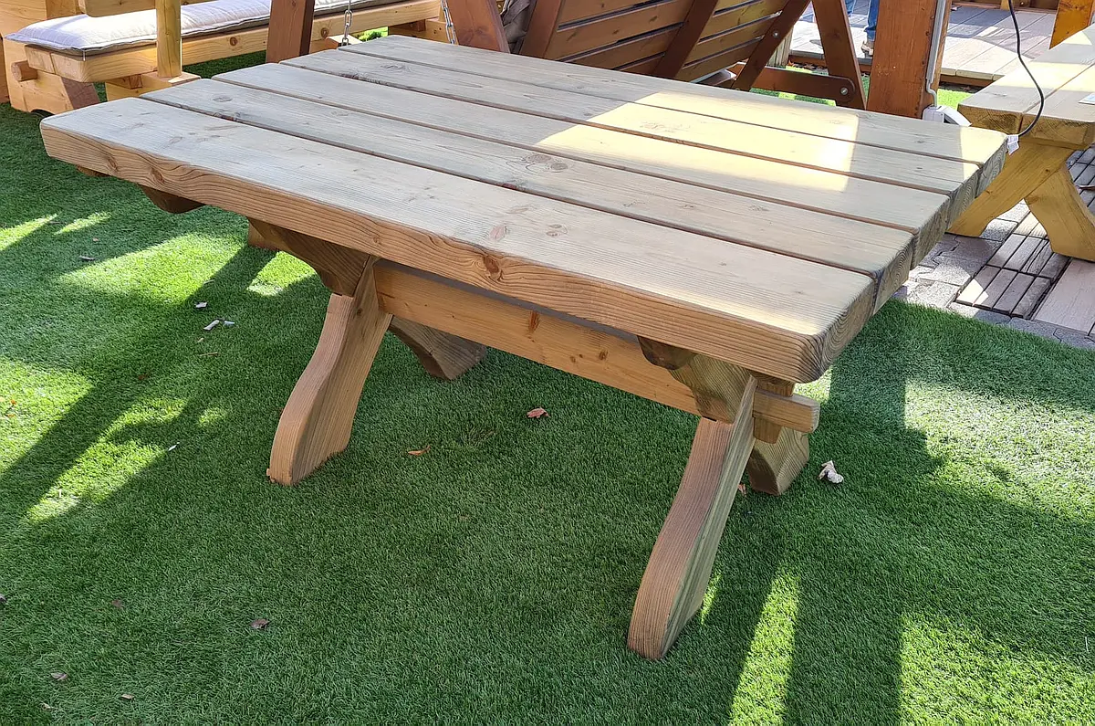 Westfalen Gartentisch aus Fichte-Holzbohlen kdi | Länge 1,70 m