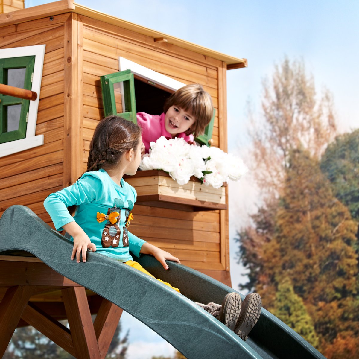 AXI Blumenkasten braun, Spielhaus-Zubehör PFlanzkasten