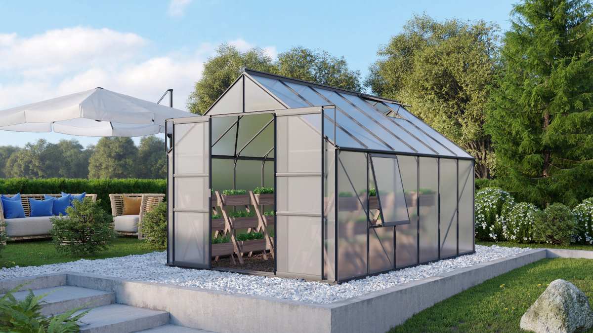 Vitavia Gewächshaus Meridian 2 9900 HKP6mm, schwarz