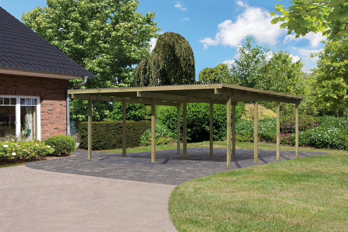 Doppelcarport ECO 2 Variante A - 563x676 cm, kdi