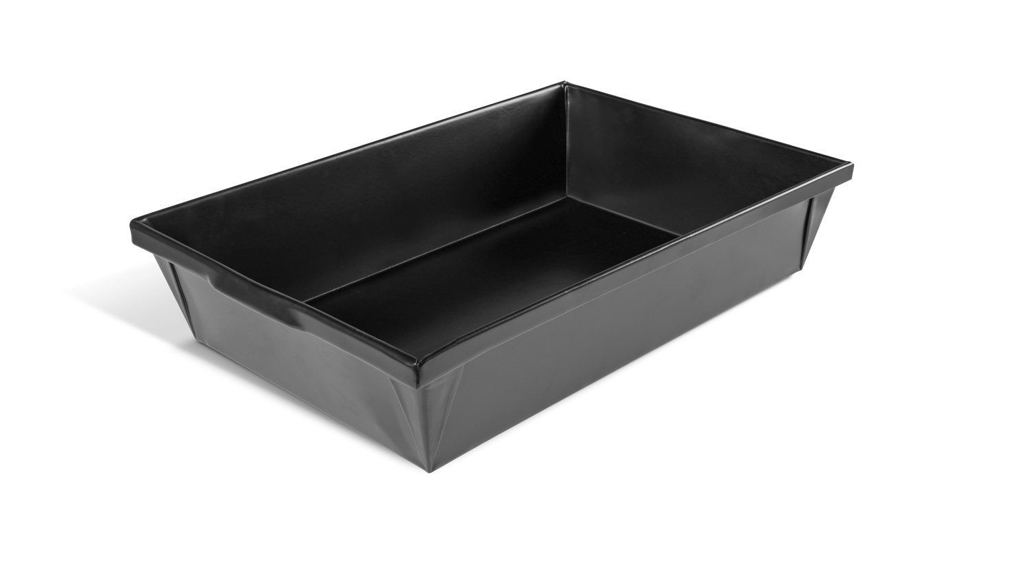 Pflanzschale massiv 38,5x28,5x11,5 cm, Stahl galvanisiert, schwarz pulverbeschichtet