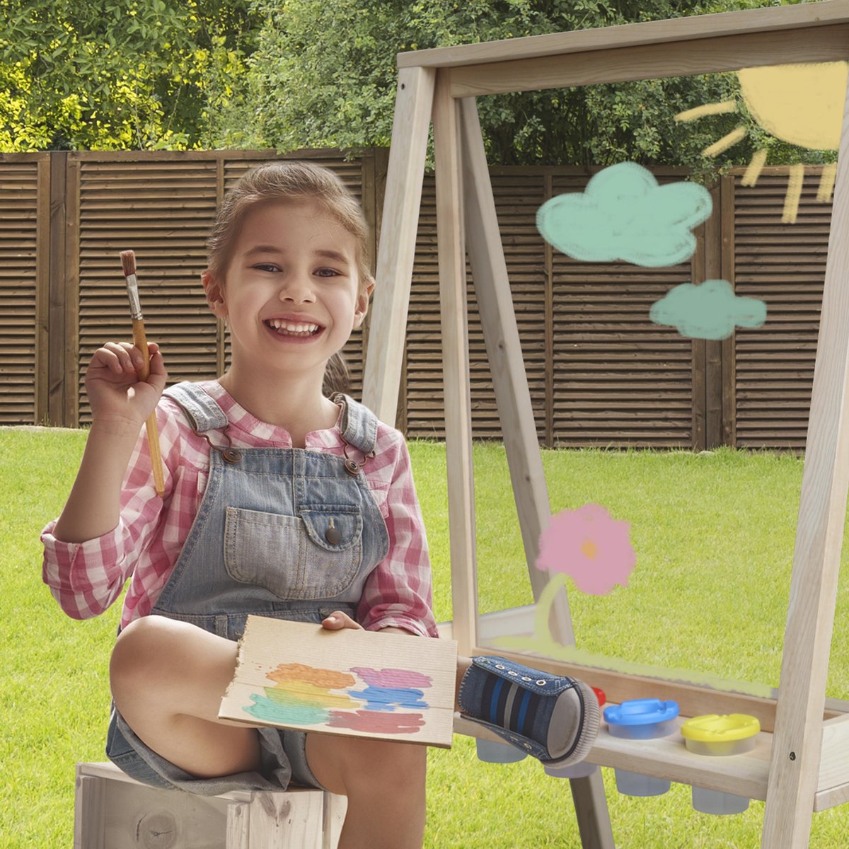 axi Kinder-Staffelei Eric mit Acrylglas-Scheibe