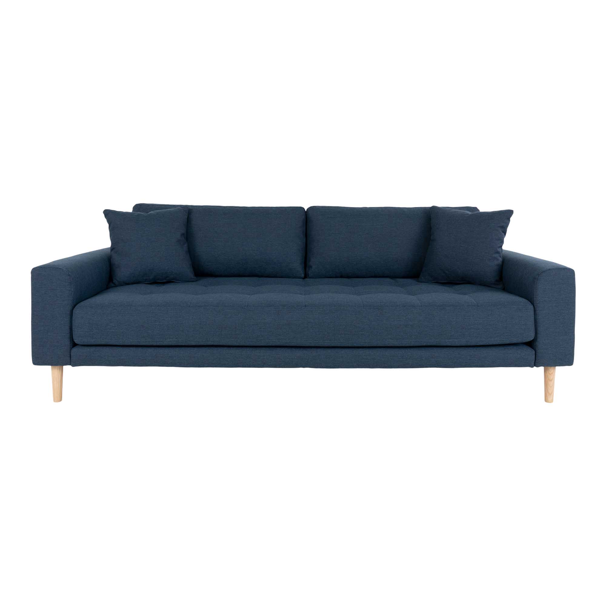 3 Sitzer Sofa - Lido, dunkelblau mit 2 Kissen