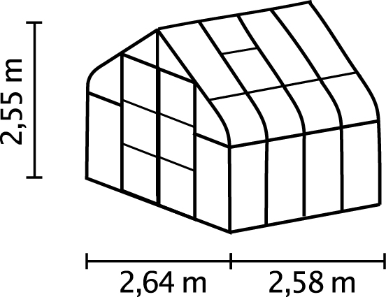Vitavia Gewächshaus Diana 6700 HKP 4mm, smaragd