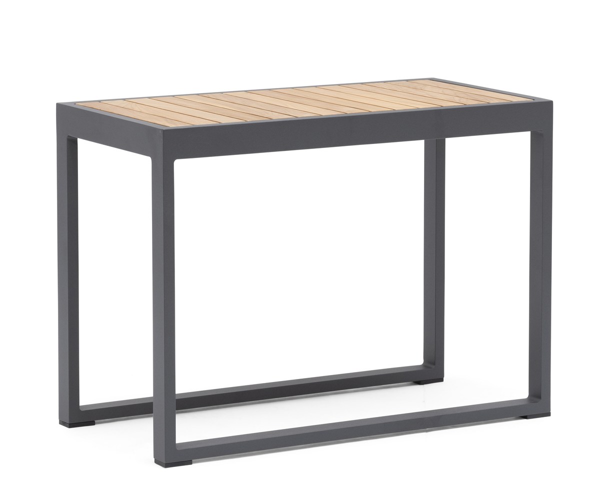 Oxelunda Beistelltisch hoch Alu/Teak 37x75x27 cm von Hillerstorp