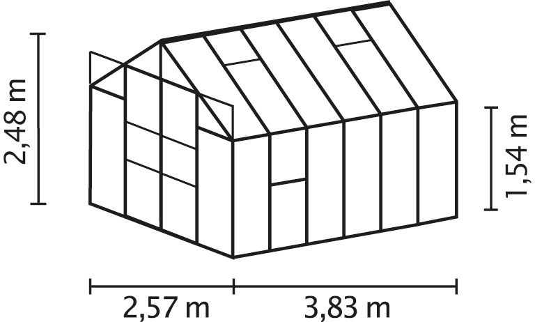 Vitavia Gewächshaus Jupiter 9900 HKP 4mm, smaragd