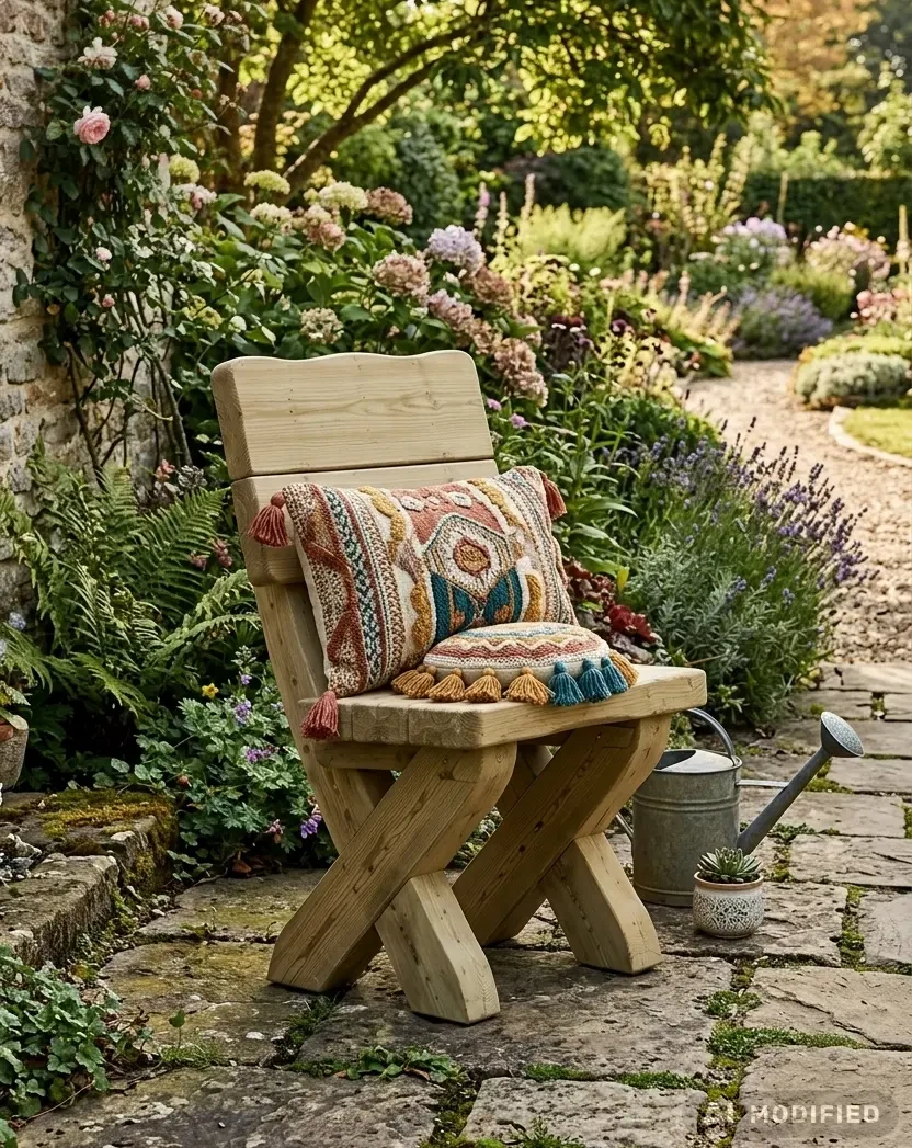 Westfalen Holz-Gartenstuhl aus Fichte-Bohlen, kdi