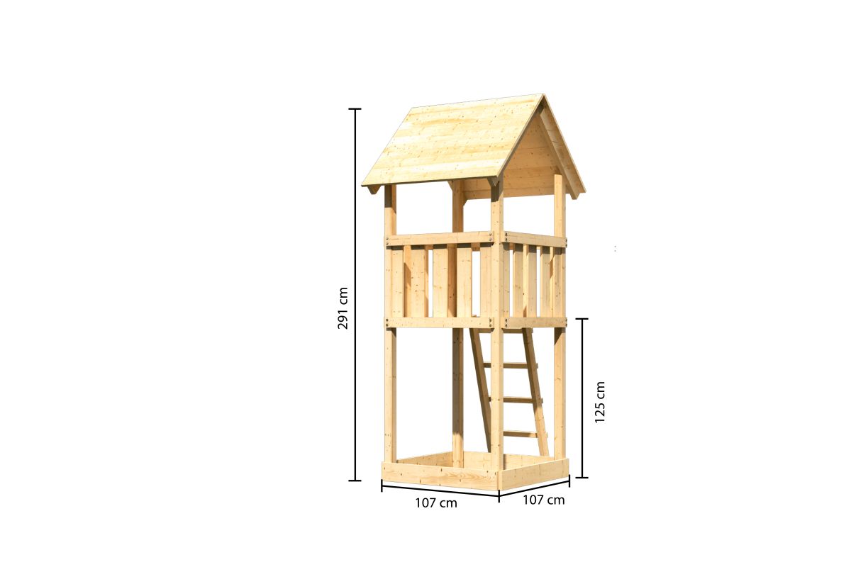 Spielturm Lotti, naturbelassen, Karibu