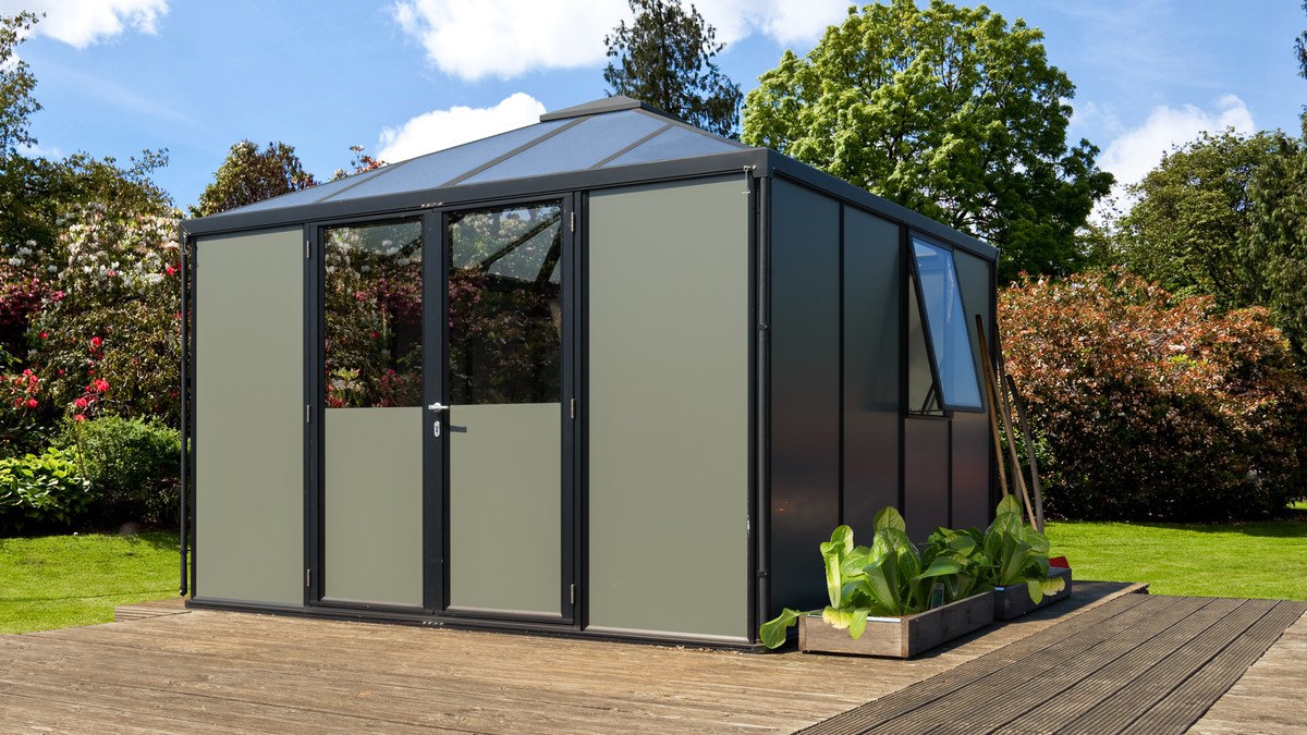 Vitvia Gerätehaus Universum schwarz/salbei