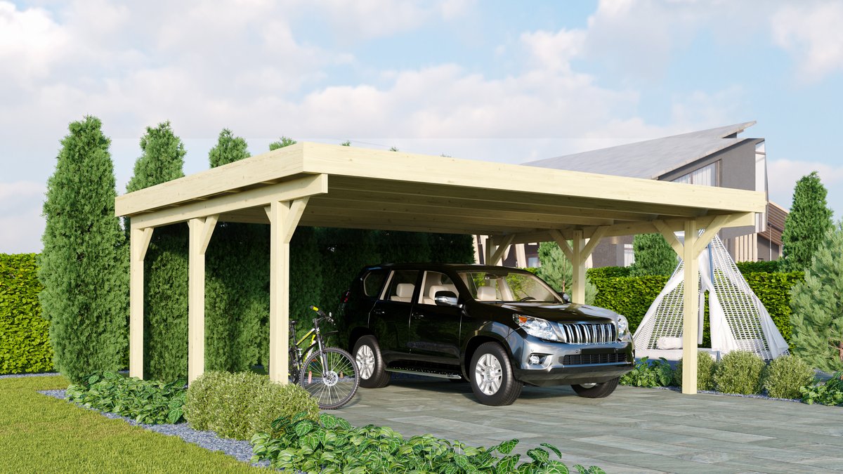 Karibu Doppelcarport CLASSIC 1 - 598x480 cm, kdi