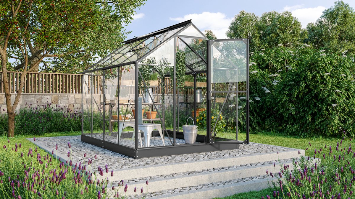 Vitavia Gewächshaus Triton 5000 ESG 3mm, schwarz