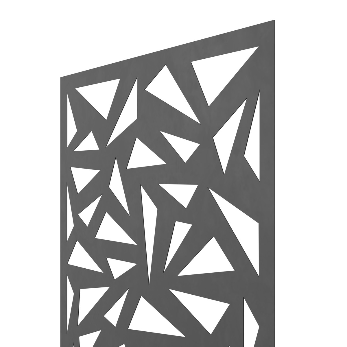 SYSTEM Designgitter TRIGON anthrazit 60x180 cm, Metall beschichtet, Klemmleisten silber