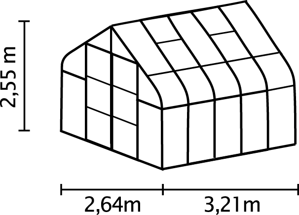 Vitavia Gewächshaus Diana 8300 HKP 4mm, schwarz