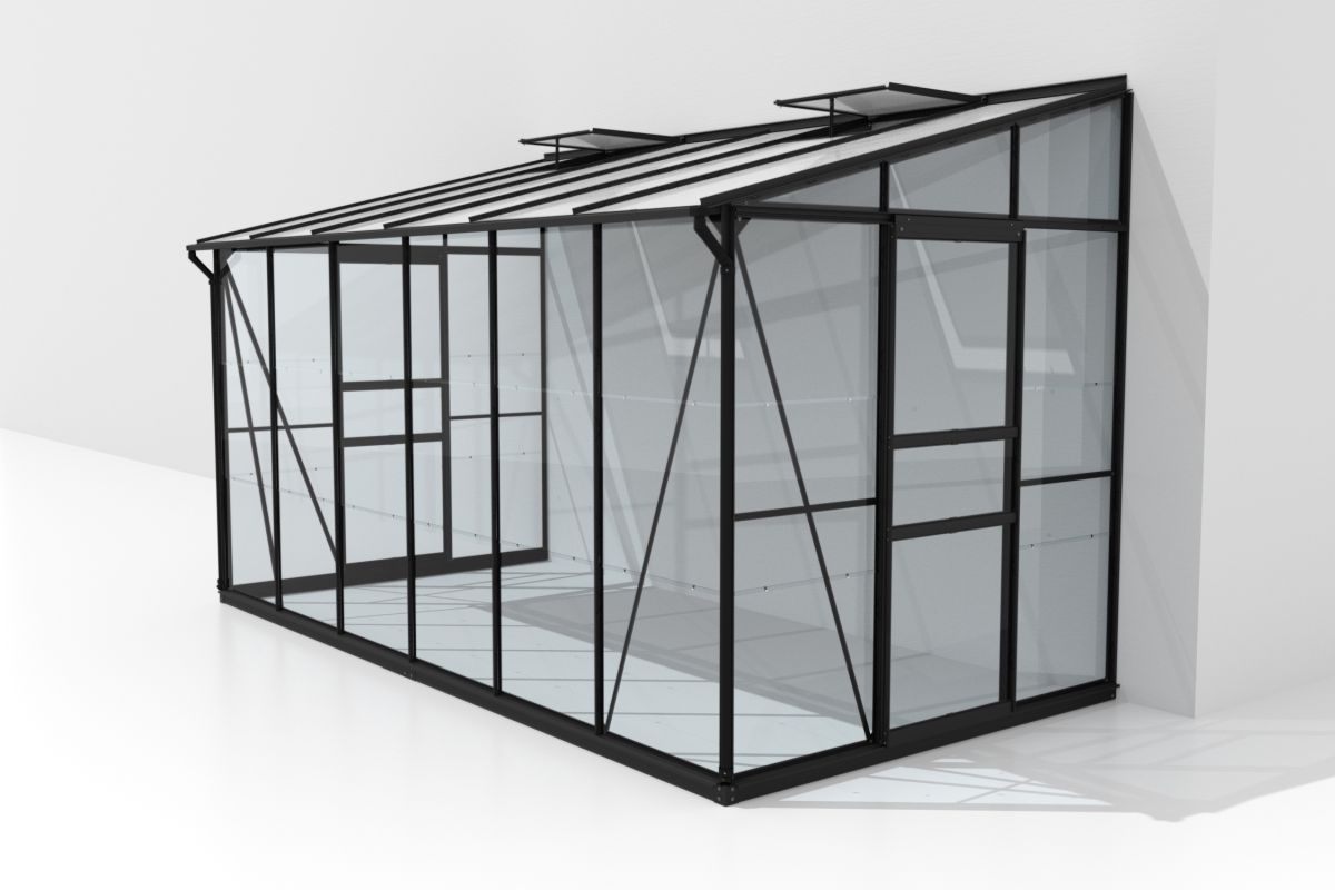 Vitavia Gewächshaus Ida 7800 ESG 3mm/HKP 6 mm, schwarz