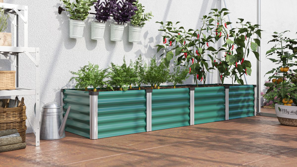 Vitavia Hochbeet Linus In&Out 401 L, Zincalume seegras/alu