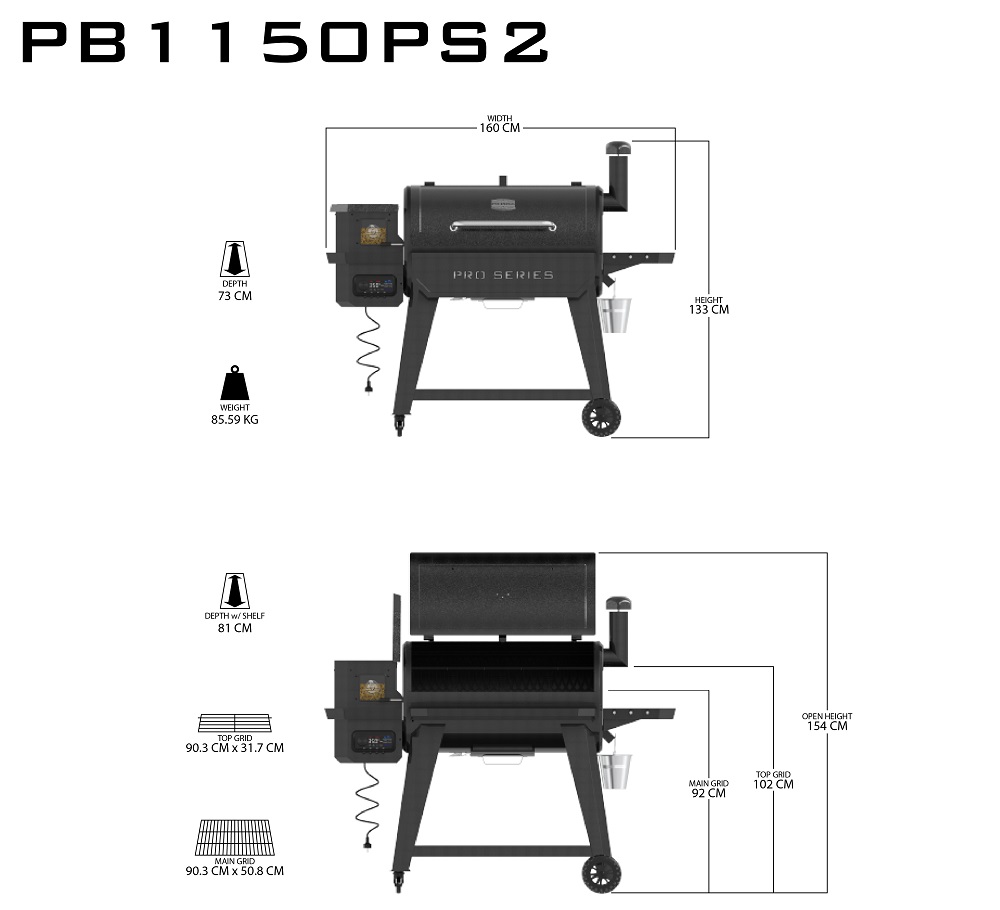 Pit Boss Pro Series 1150, Moderner Holzpellet-Grill und Räucherofen