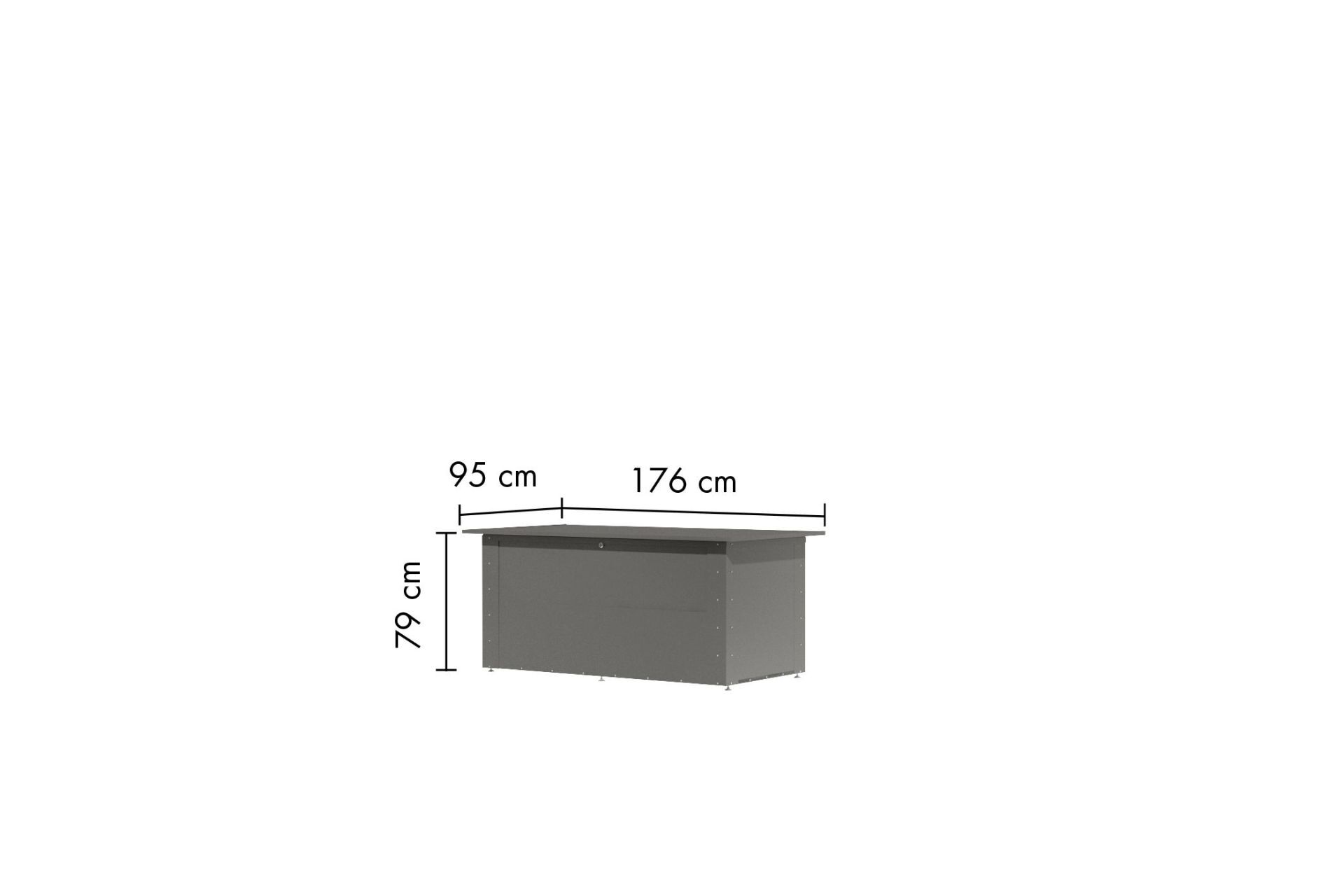 Metallbox Himalia 2 - 176x95x79 cm, Gartenbox graualuminium, Karibu