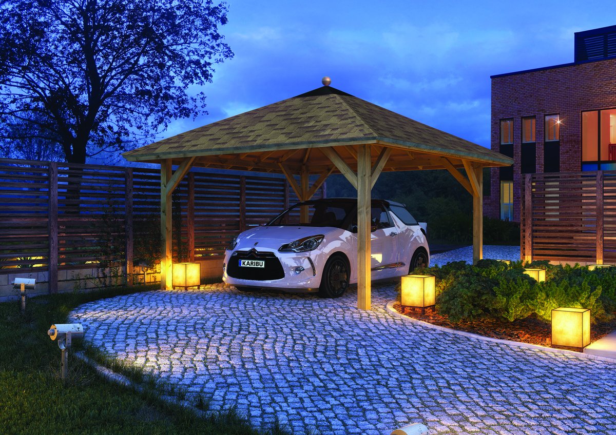 Pavillon-Carport Kirn 1 - 359x359 cm, CLASSIC kdi von Karibu