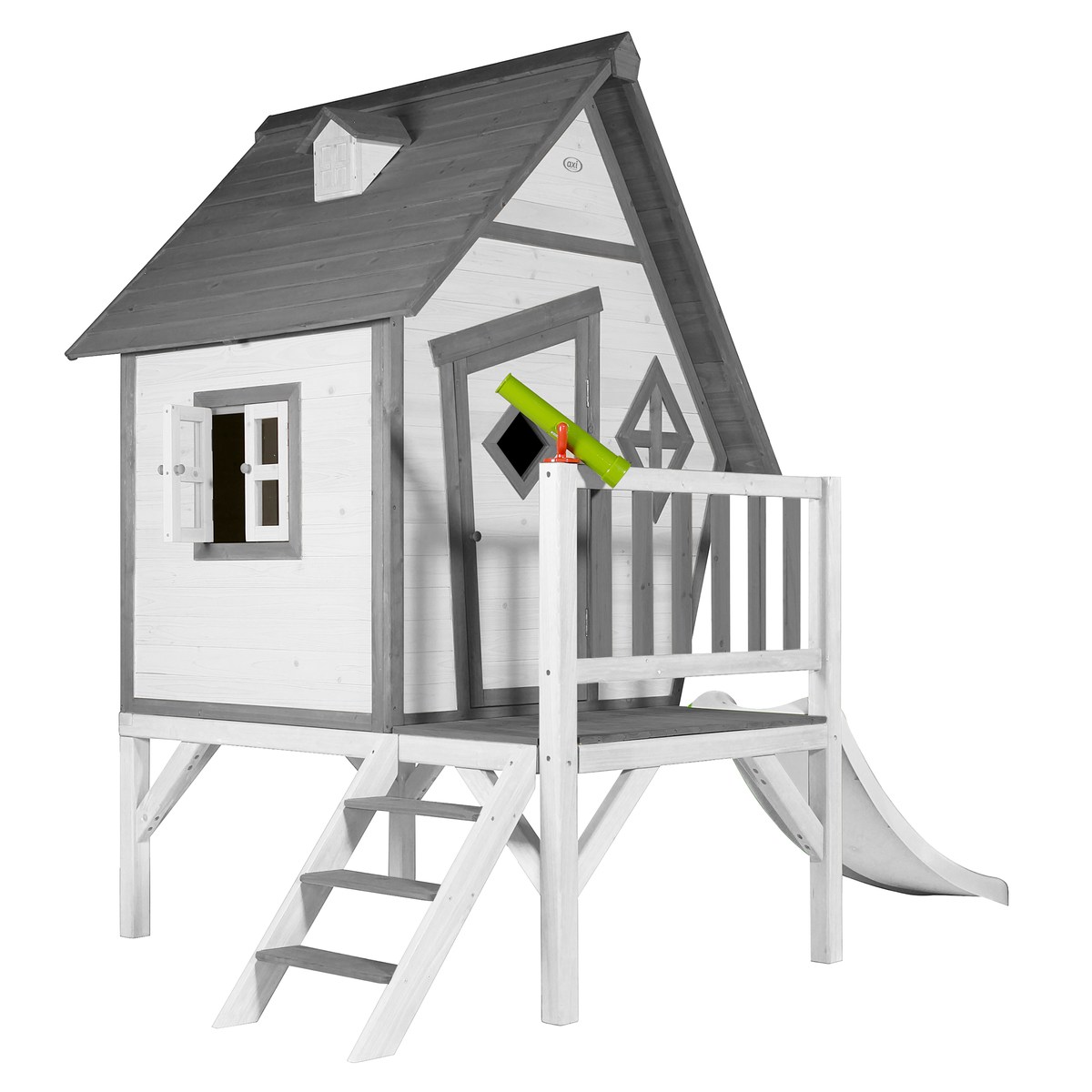 Kinderspielhaus Cabin XL von AXI, Stelzenhaus mit Rutsche weiß
