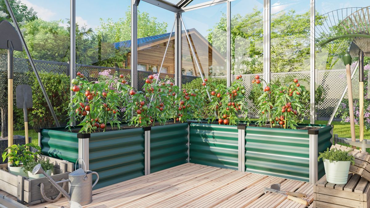 Vitavia Hochbeet Linus In&Out 401 M, Zincalume seegras/alu